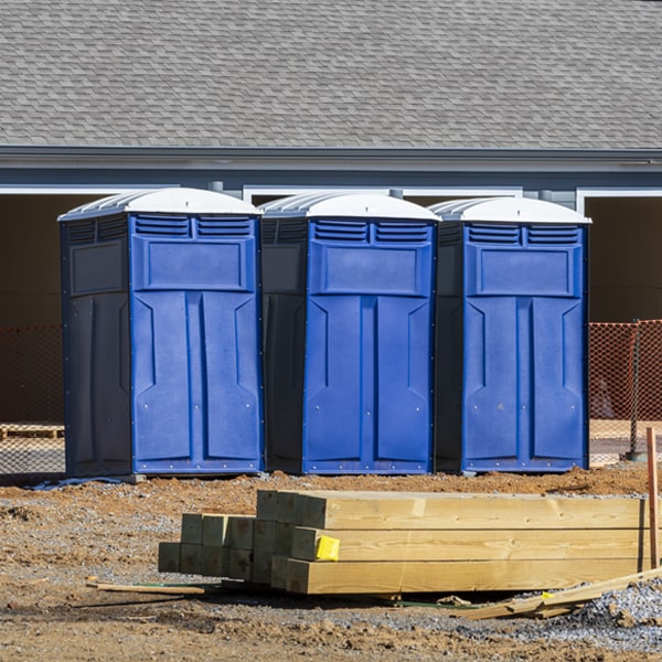 how often are the portable toilets cleaned and serviced during a rental period in Cleora OK